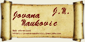 Jovana Mauković vizit kartica